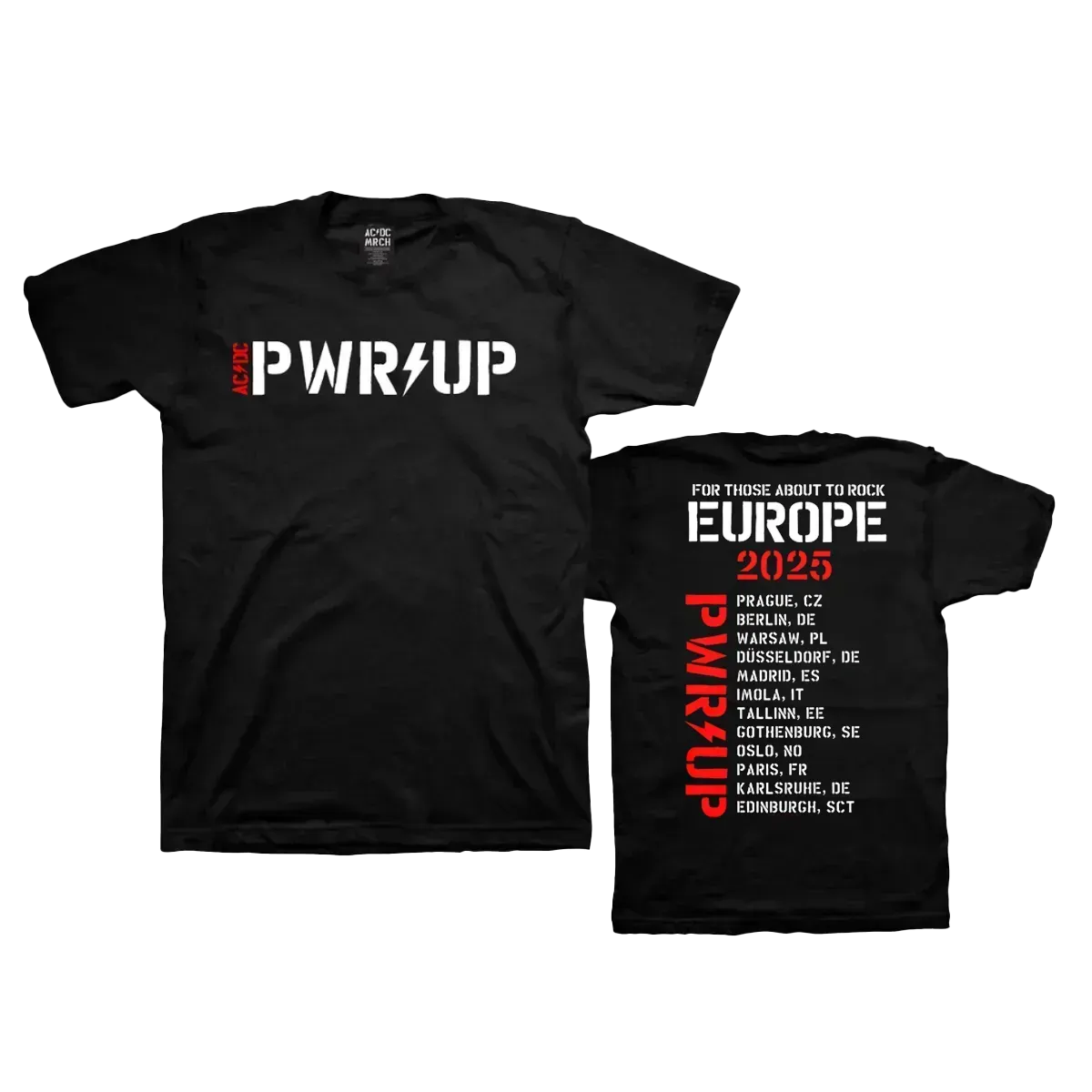 AC/DC PWR UP Tour EU 2025 T-Shirt
