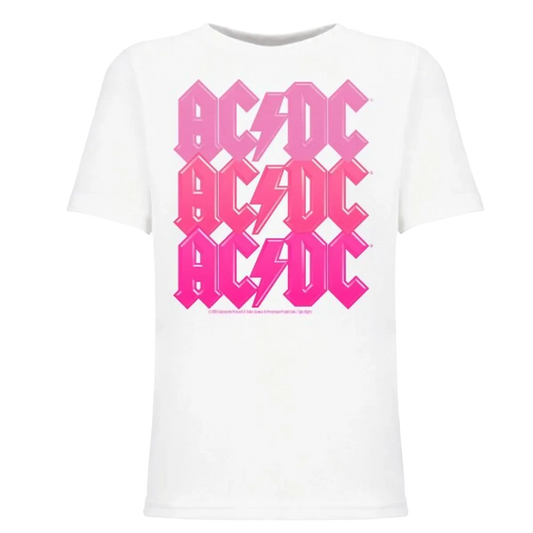 AC/DC Pink Pastel Design Youth T-Shirt