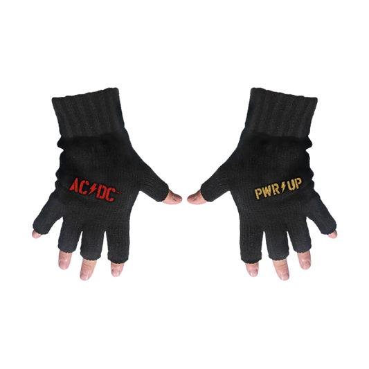 AC/DC Power Up Fingerless Gloves