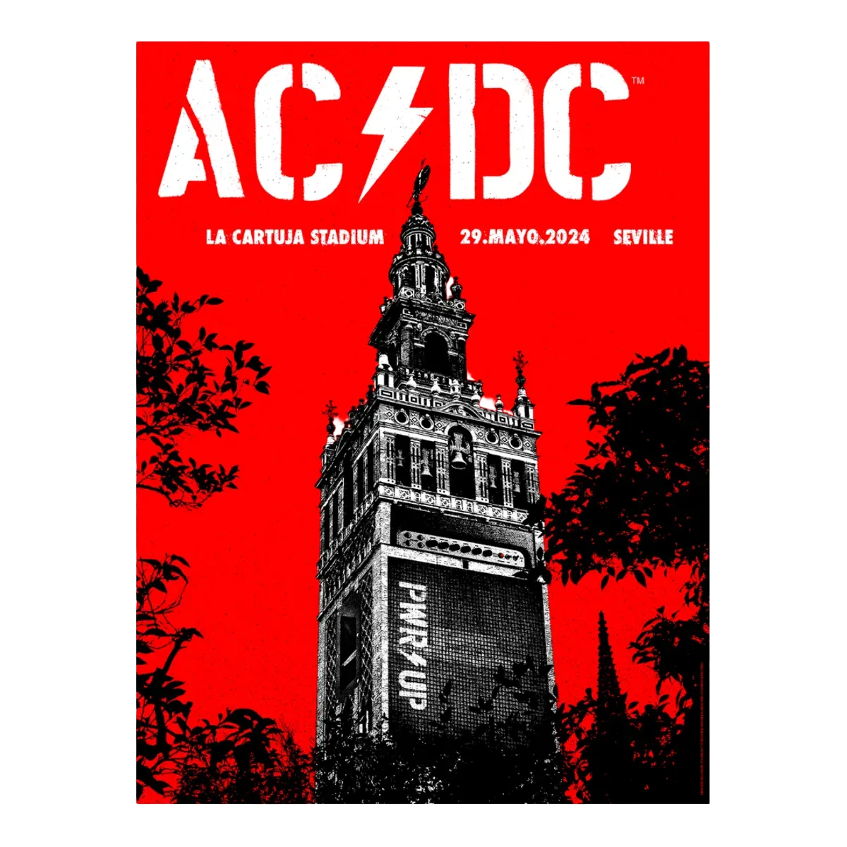 AC/DC Seville 29th May Tour 2024 Poster