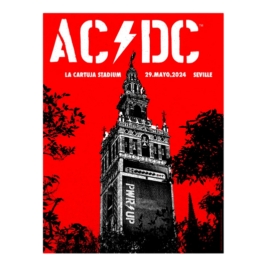 AC/DC Seville 29th May Tour 2024 Poster