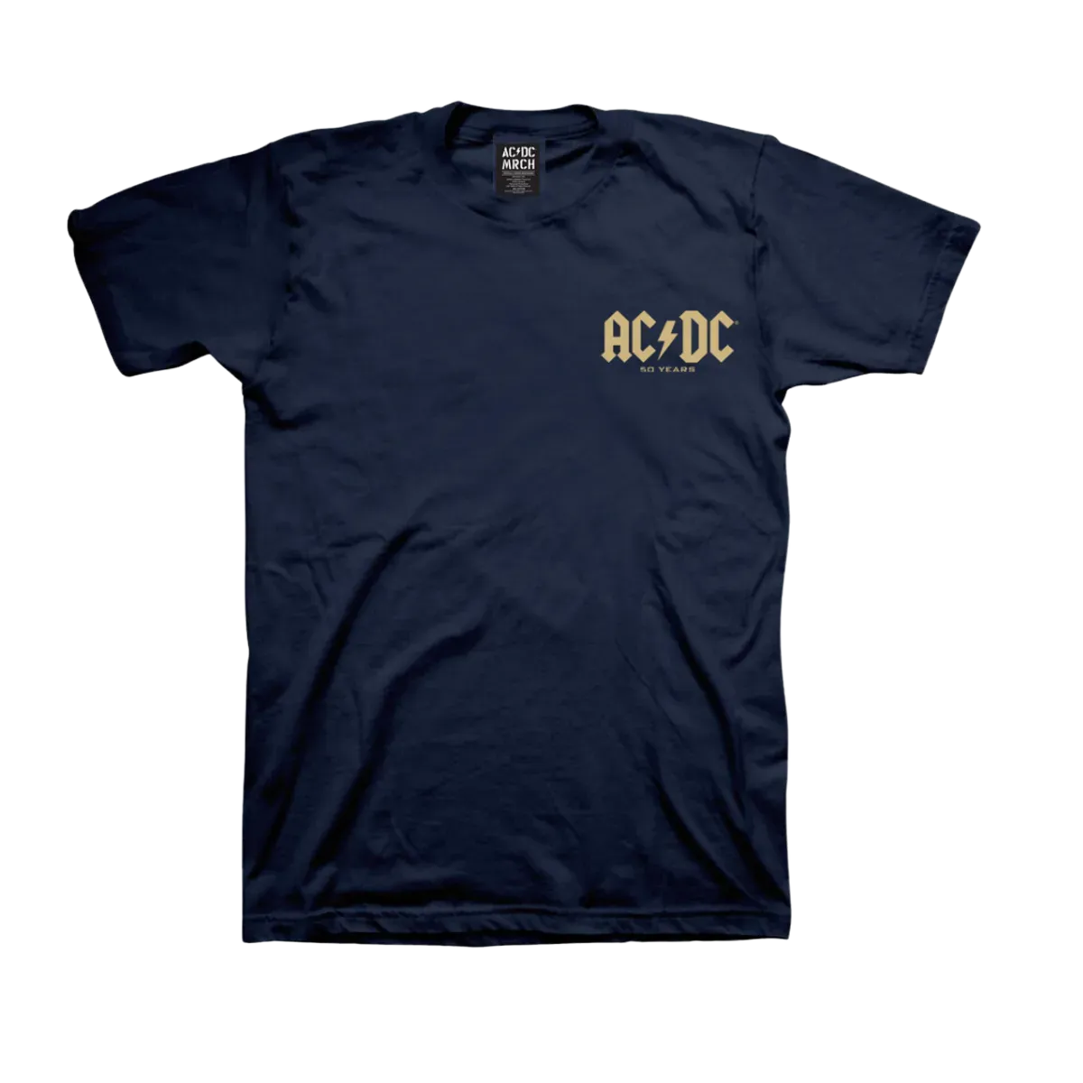 AC/DC Small 50 Years logo Navy T-Shirt