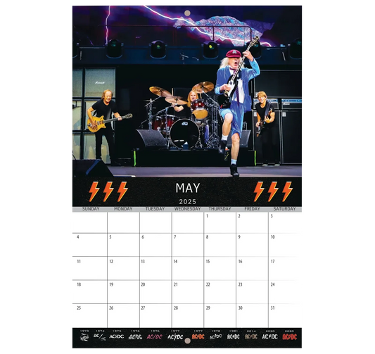 AC/DC Webstore Exclusive 2025 Wall Calendar