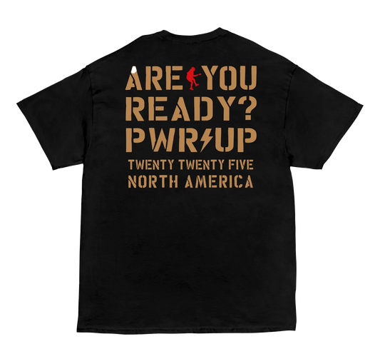 Are You Ready Football Helmet PWR UP US Tour T-Shirt