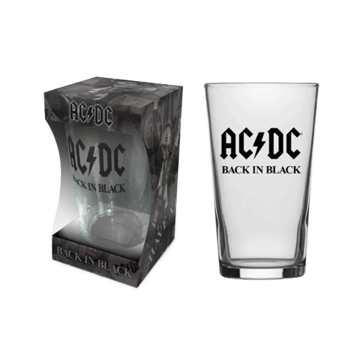 Back In Black Beer Glass