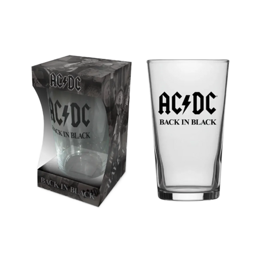 Back In Black Beer Glass