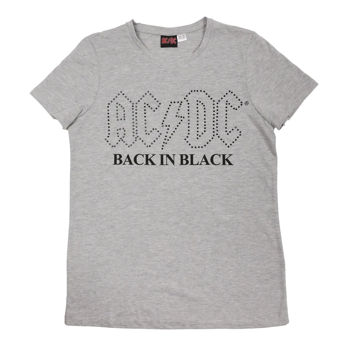Back In Black Studded Logo Ladies T-Shirt