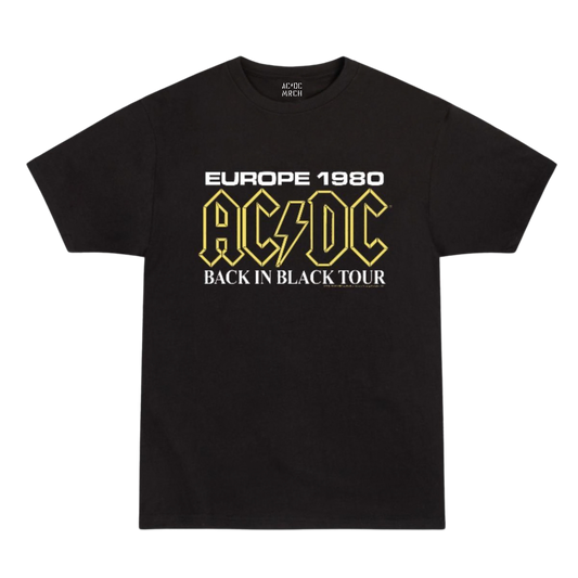 Back in Black Europe 1980 Tour T-Shirt