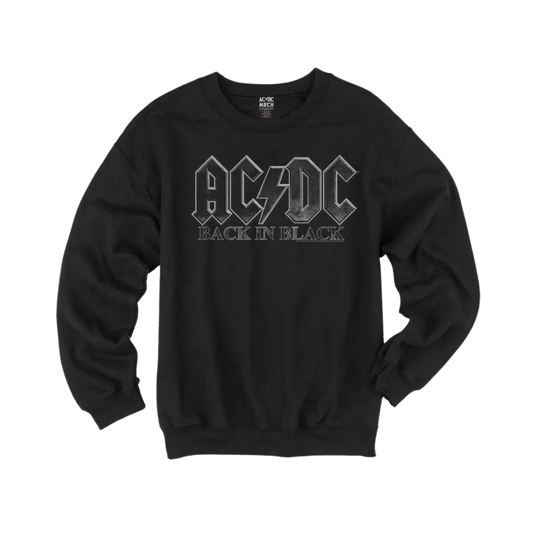 Back in Black Logo Black Crewneck Sweatshirt