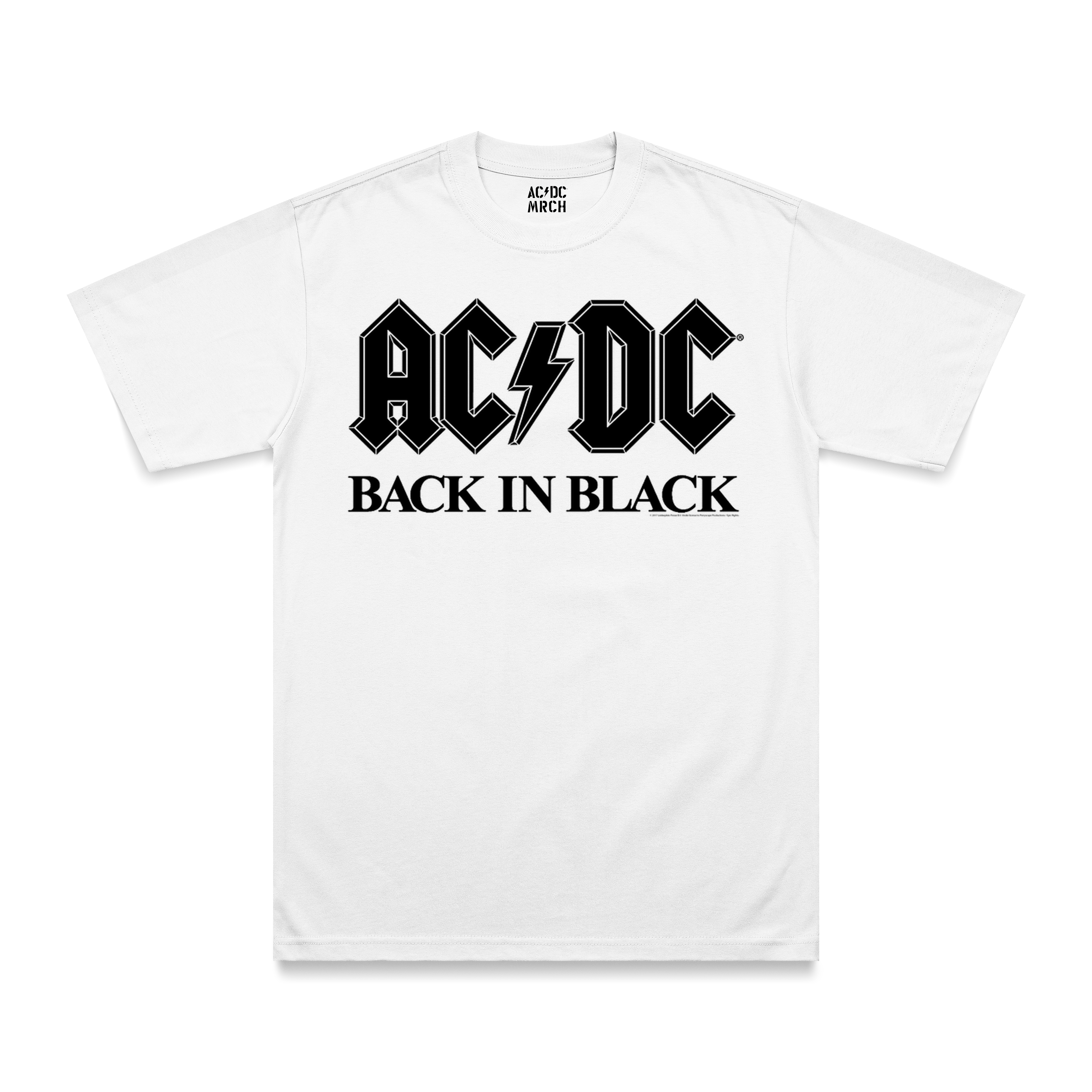 Back in Black White T-Shirt – AC/DC