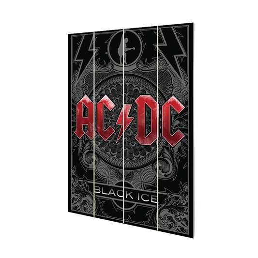 Black Ice Wood Print