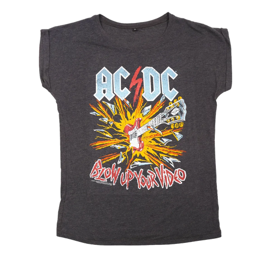Blow Up Your Video Womens Charcoal Tee