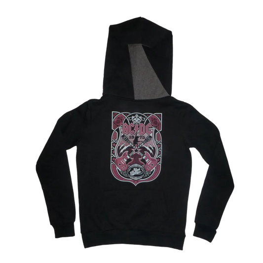 Crossed Strings Girlie Black Long Hoodie