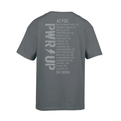 AC/DC Logo 2024 Charcoal Tour T-shirt
