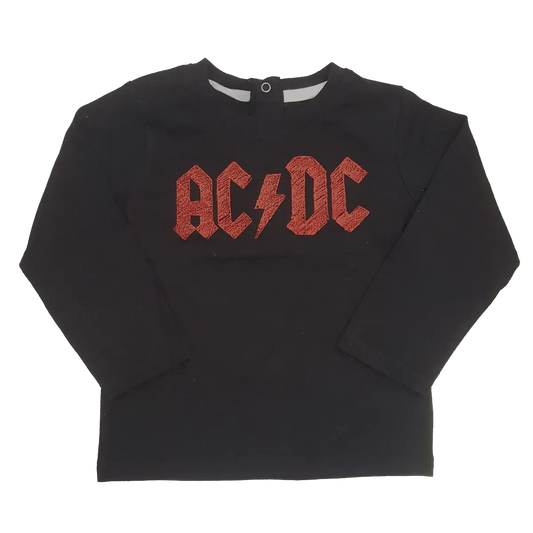 Distressed Red Logo Children's Black T-Shirt