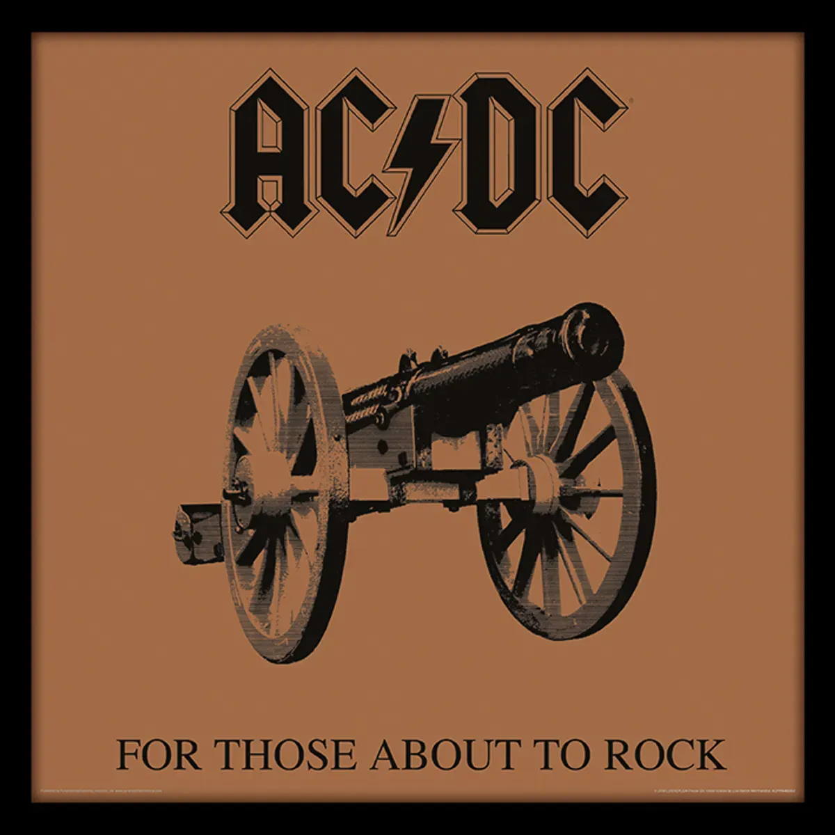 For Those About To Rock 12" Album Cover Framed Print