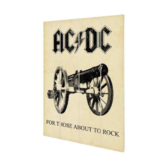For Those About To Rock Wood Print