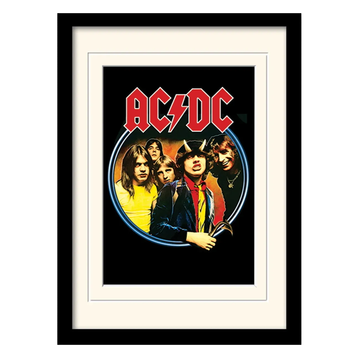 Group Mounted & Framed 30 x 40cm Print – AC/DC