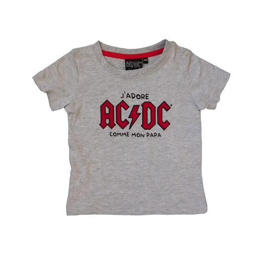 J'adore AC/DC Grey Baby T-Shirt