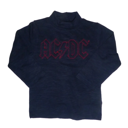 Logo Outline Kids Heather Charcoal Long Sleeve T-Shirt