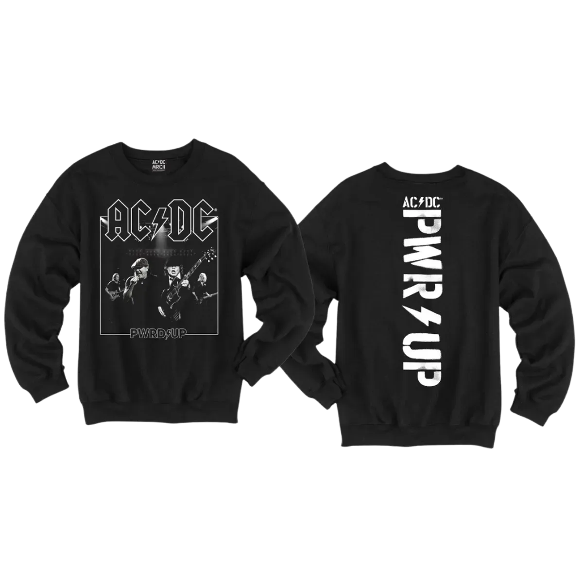 PWRD UP B&W Crewneck