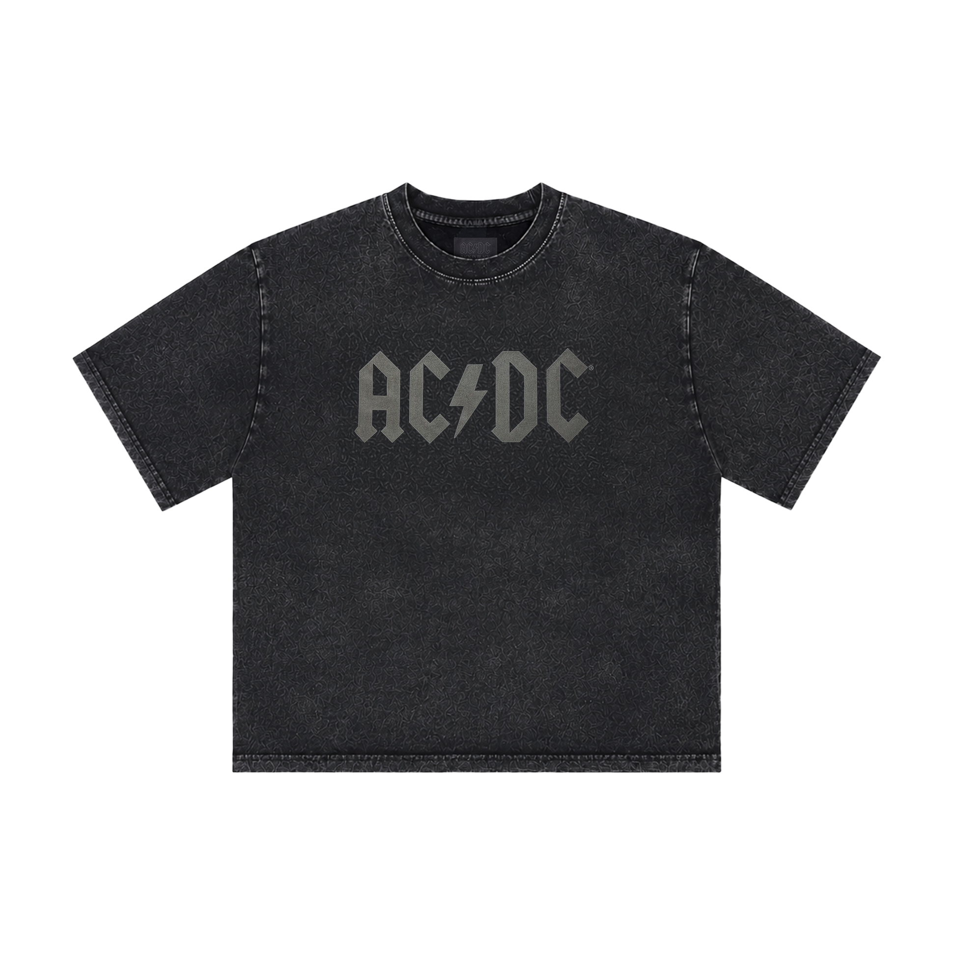 ACDC T Shirt | Back in Black Reflective Ink Tee | Official ACDC