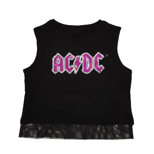 Sequin Logo Mesh T-Shirt