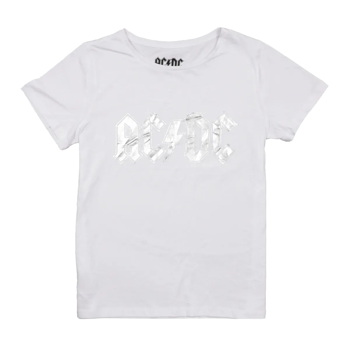 Silver Logo - Ladies White T-Shirt