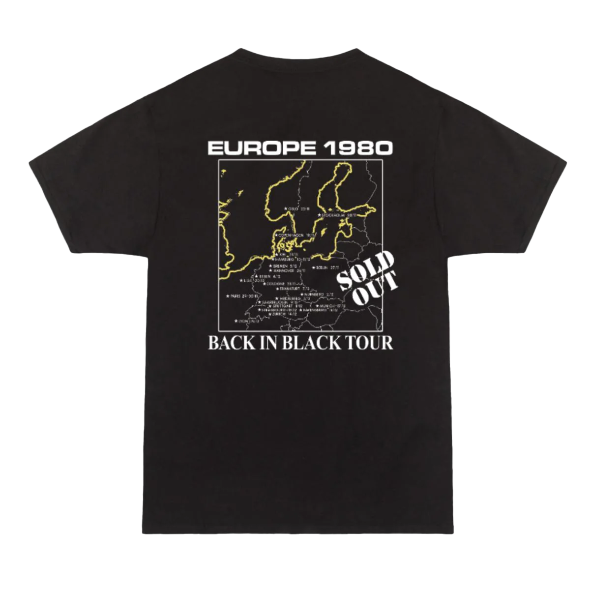Back in Black Europe 1980 Tour T-Shirt