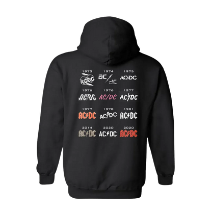 50 Years of AC/DC Logos Hoodie