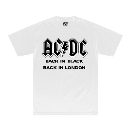 Back in Black London White T-Shirt